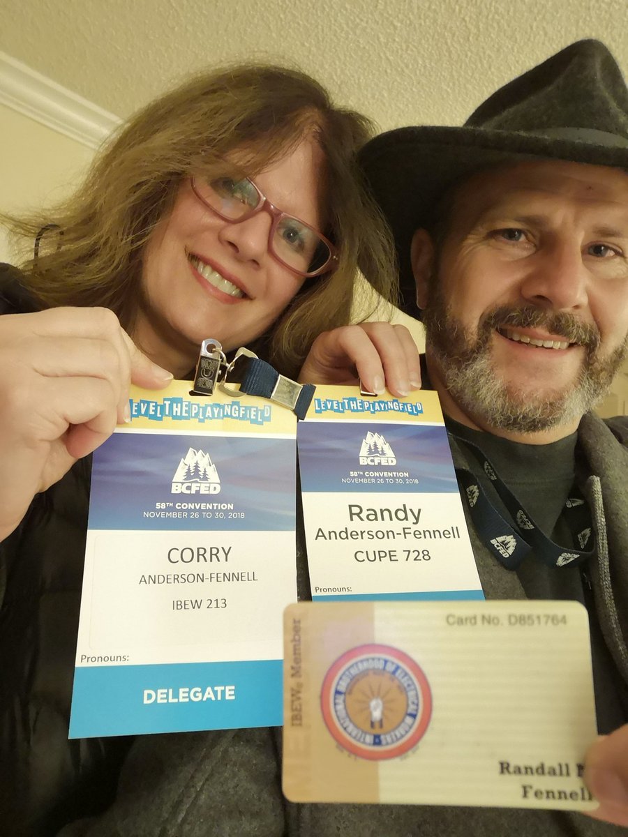 When your wife ( <a href="/CattleDogLady/">Corry Anderson</a> ) becomes your sister. Fun to both be at #BCFed18 <a href="/IBEW213/">IBEW 213</a> <a href="/CUPE728/">CUPE Local 728</a>