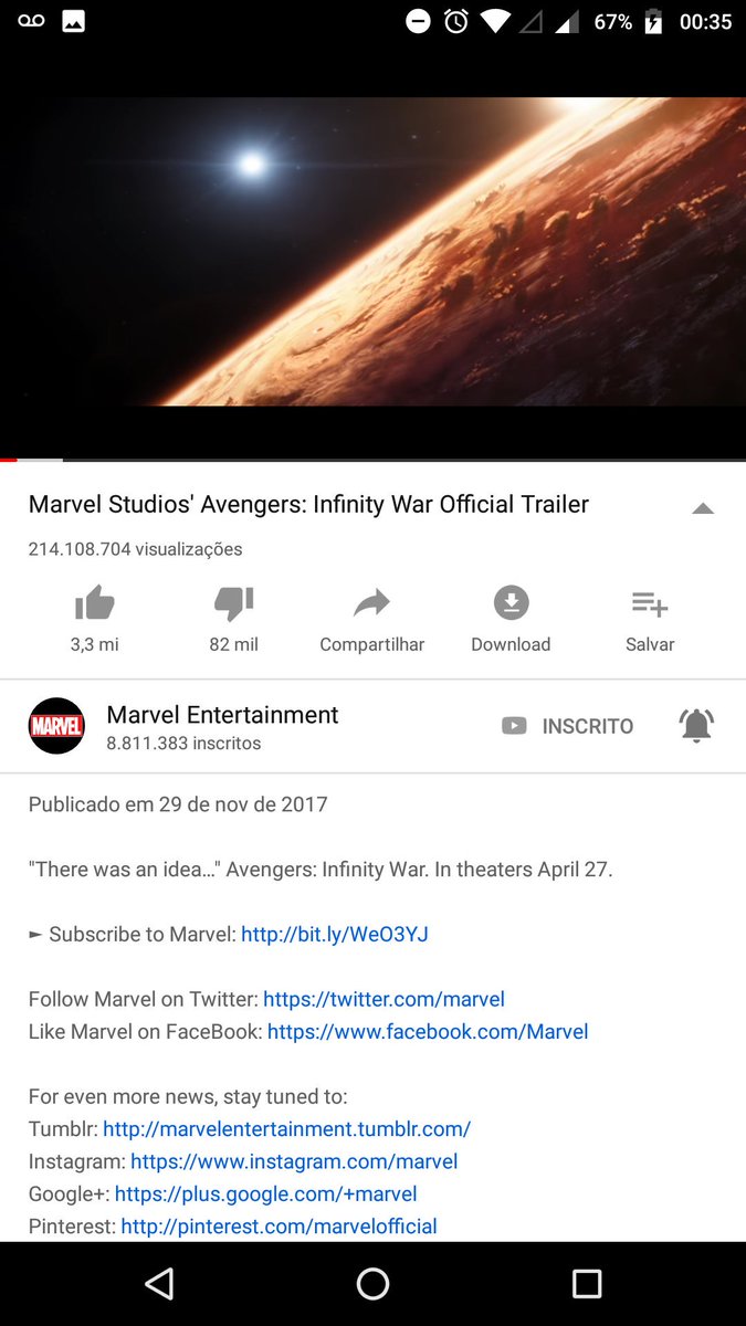 daniloalvesyt's tweet photo. @SeanBonau If it follows the logic of the trailer for Avengers infinite war, which came out on 11/29/2017. The avengers 4 trailer would have, "would" have to leave by the end of this week! https://t.co/aellAAY6pU