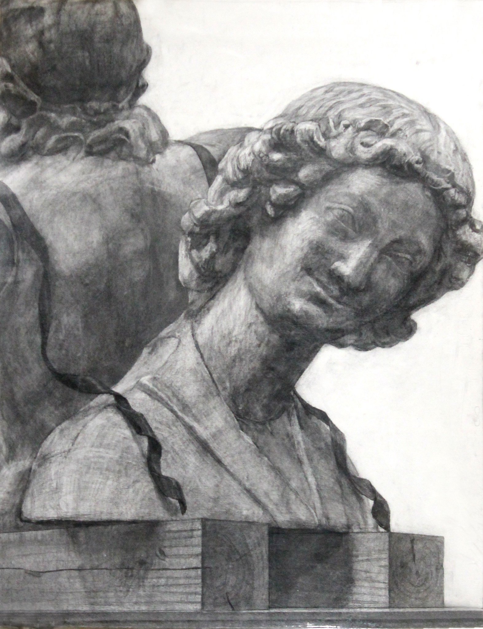 今村三郎作品 [シェパード犬] 石膏彫刻 10万円。