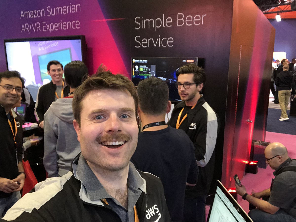 biojer's tweet photo. We’re back at it again! This time analyzing the perfect pour with #awssagemaker. It’s as easy as asking #alexa to pour you a beer! Then #awsiot and #awsgreengrass takes care of the rest. #simplebeerservice #reinvent2018 https://t.co/ly67nPQxo1