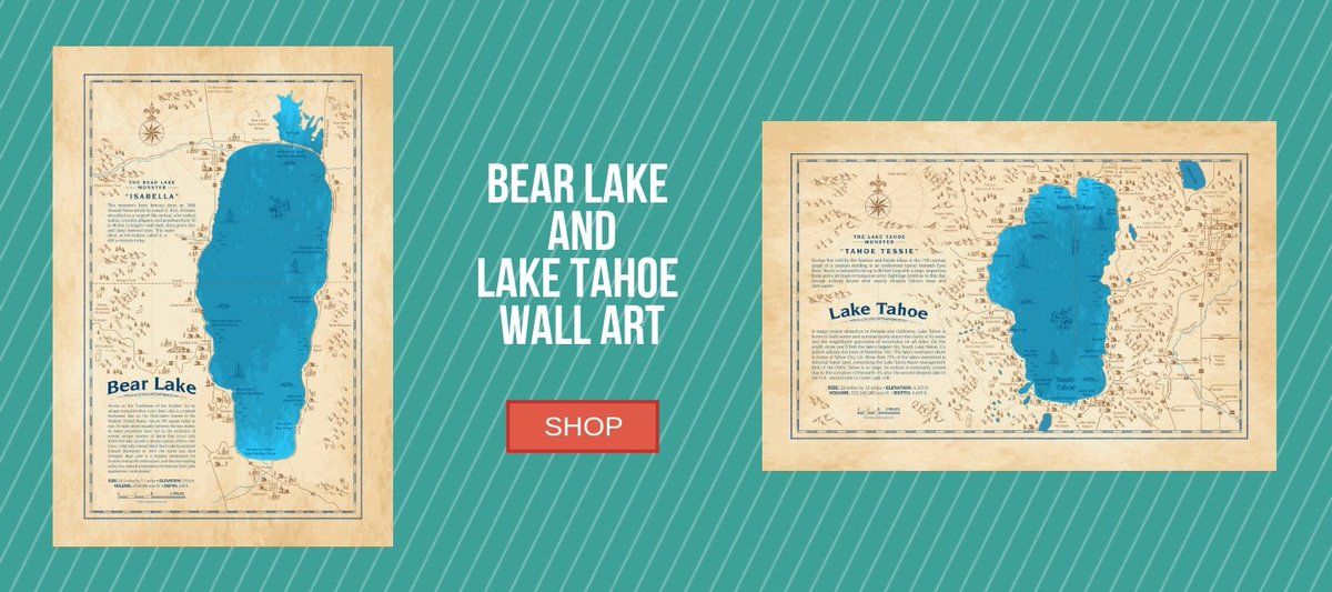 Get free shipping on these wall art maps of #BearLake and #LakeTahoe. #WallArt #LakeMaps #CanvasGift
lakemonster.net/collections/la…