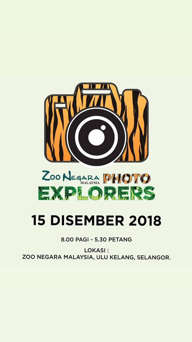 ZNegaraOfficial's tweet photo. Pertandingan fotografi Zoo Negara Malaysia Photo Explorers 2018 dianjurkan oleh Zoo Negara Malaysia bersempena sambutan Fiesta Ulangtahun ke-55 Zoo Negara.

Untuk maklumat lanjut, sila rujuk : https://t.co/Uyr7AGmL3E

#zoonegaramalaysia #fiesta55 #photocontest #photography https://t.co/eGEzICjD5i