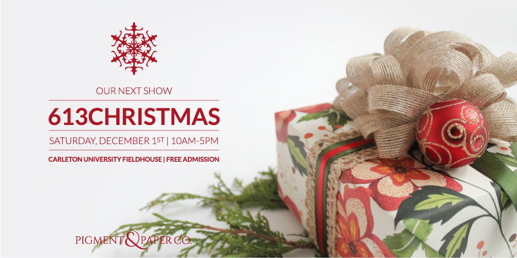 Our next show is happening this Saturday <a href="/613Christmas/">613Christmas</a> We hope you can make it. Our eco wrap has got you covered. hahaha! Get it? Anyway...we've also got cards and great gift ideas. Don't miss it! <a href="/613flea/">613flea</a> #613flea #613Christmas #ecopaper #journals #greetingcards #holidays