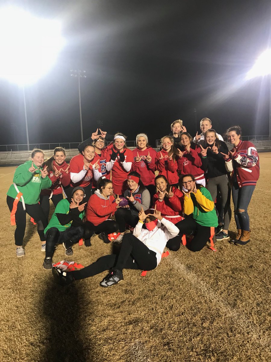 SRelay4life's tweet photo. We want to give a huge shoutout to our girls in their powderpuff dub. We want to thank everyone for their support and for coming out and cheering. We also want to give a huge shoutout to Western Alamance for hosting this event and letting us be apart of this.❤️💙💜 #saallday https://t.co/CmKQ4xP3Bg
