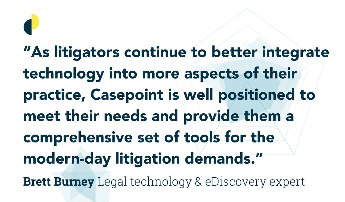 Casepoint's tweet photo. Thrilled to read @bburney's review of Casepoint in @CorpCounsel's December issue! #eDiscovery #legaltech #inhousecounsel #attorney https://t.co/o4SCrVF6cP https://t.co/aq5XcoVD6d