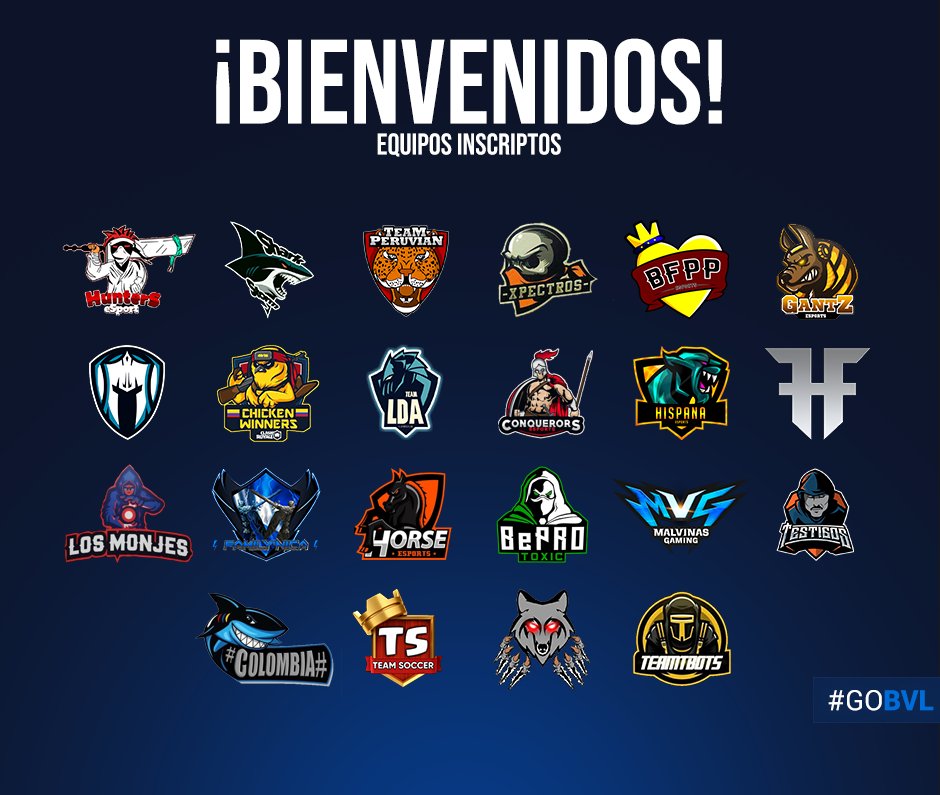 ¡Bienvenidos!

Éstos son los equipos inscritos en nuestra primer Liga de Clash Royale. Ellos también estarán buscando quedarse con la copa; @hunters_Sports1, <a href="/Sharks_Storm/">SharkStorm</a>, <a href="/peruvian_team/">TEAM PERUVIAN</a>, <a href="/XpectrosCr/">Xpectros</a>, <a href="/BfppEsports/">BFPP Esports</a>, <a href="/GantzeSports/">GantzeSports</a>, <a href="/argentopiaCR/">ArgentopiA</a> y <a href="/ChickenWinners/">Chicken Winners</a>. 1/2

#GoBVL💙