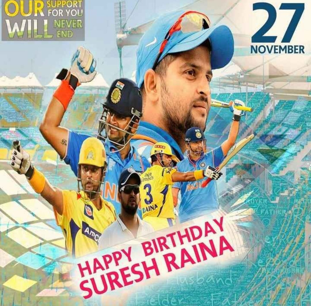  birthDAy \"sureSH RAINA \" kinG of iPl 