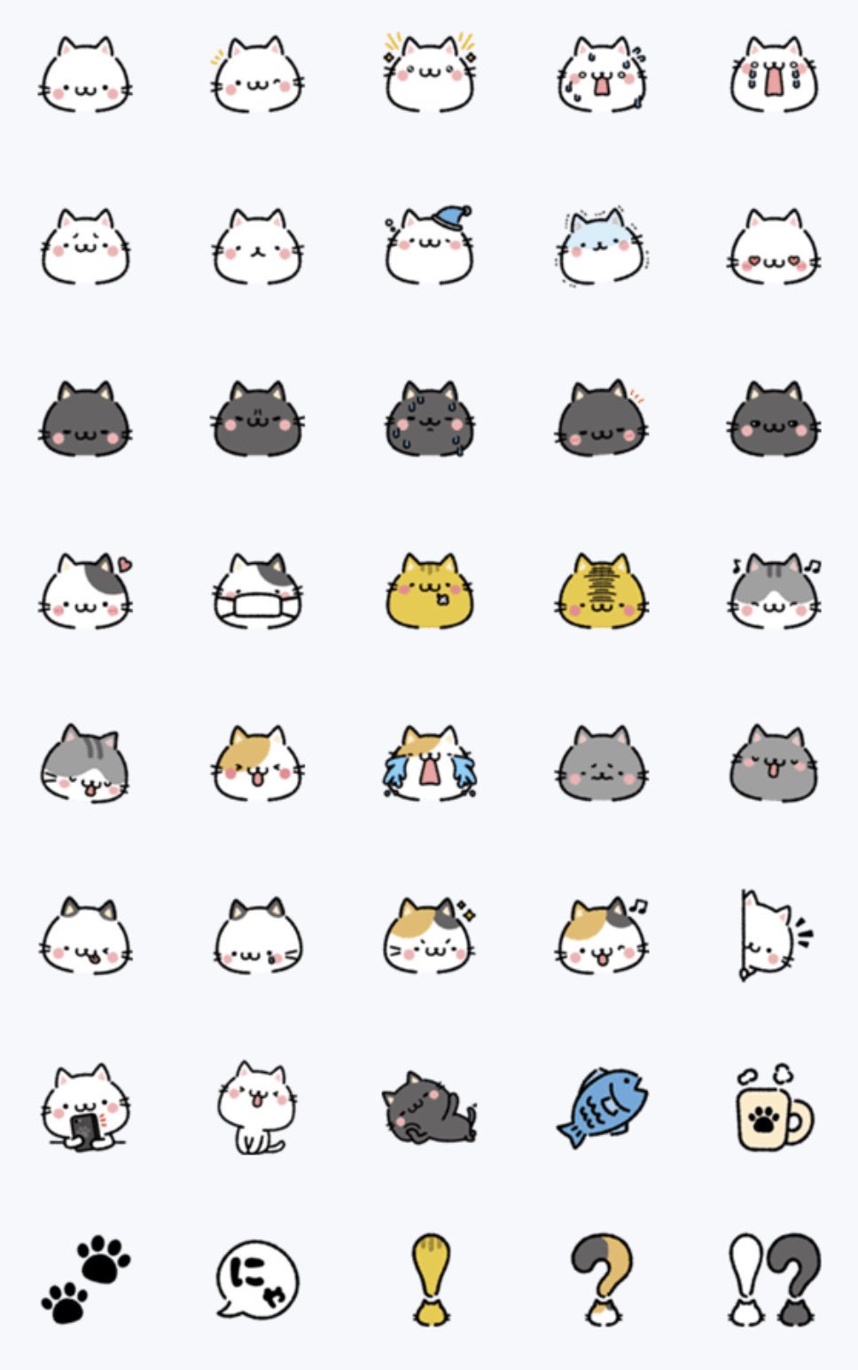 Twitter 上的 ざっきー 新作絵文字 にゃーにゃー飾る絵文字なにゃんこ をリリースしました 猫たちの表情豊かな可愛らしい絵文字で 猫っぽい記号なども入ってます よろしければdl お願いいたします T Co Sjmlveol2d ザキ絵 Line絵文字 にゃー