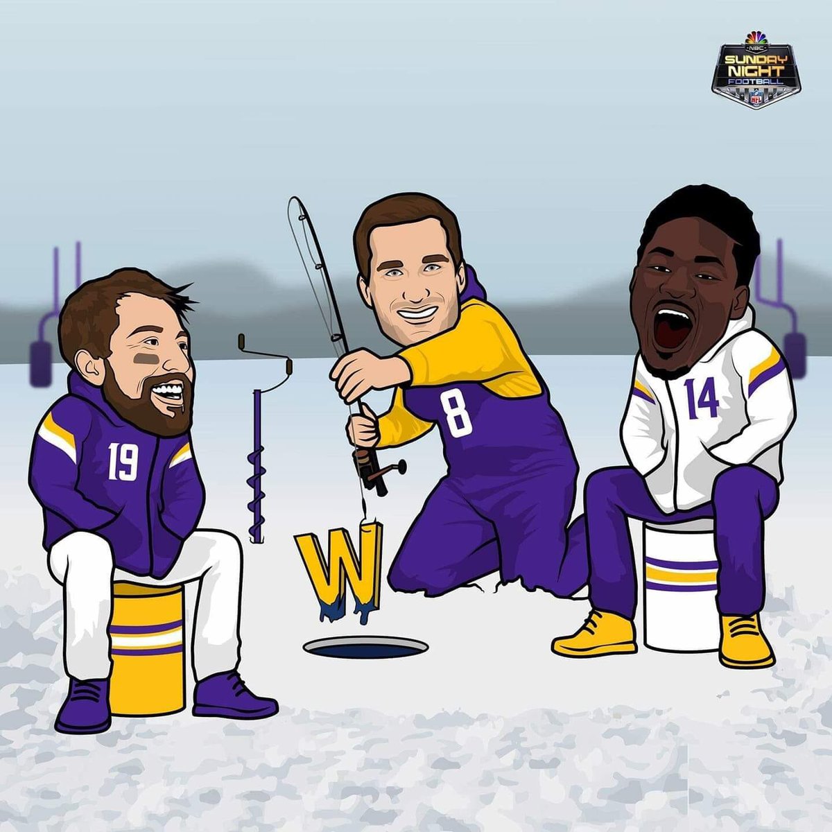 I think <a href="/athielen19/">Adam Thielen</a>, <a href="/stefondiggs/">stefon diggs</a>, and <a href="/KirkCousins8/">Kirk Cousins</a> need to come to Detroit Lakes and play out this picture!