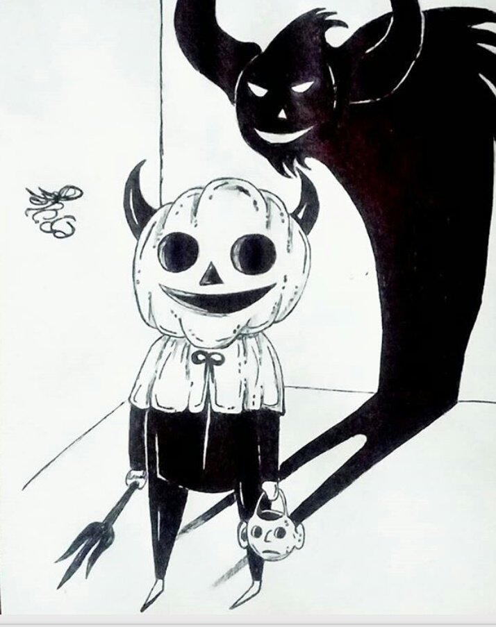 epillef_art_'s tweet photo. Um dos meus desenhos feitos para o inktober 2018 especial Halloween 😈 https://t.co/LakCjewGJp