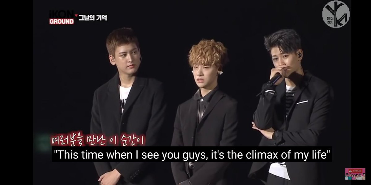 [20]"This time when I see you guys, it's the climax of my life." - Song Yunhyeong