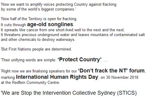WgarNews's tweet photo. @JennyPineapple2 @LandofDame_Slap @WhteRbbnAdvocat @AshRi373 @DeboraMorf @BloggerMe3 @anne_clothier @OddemocracyA @RachelQuayle08 @colleenmenzies @rationalbitch @FrackFreeNT @FrackFreeWA @davrosz @bugwannostra @vmp9 @LesStonehouse @LockTheGate @FLACCoal @BenPennings @beneltham @ActOnClimate @FaiMujer @NotleyTrevor @GoldCoastNurse @_STICS_ @EastArnhemRC @WestArnhem @TreatyNow @bevhenwood @AridLandsEC @glenklatovsky @350Australia @frackfreedevon @Bunbajee @Jackthelad1947 #LetEldersBeHeard - #AuntyDeniLangman | 'Now #HalfTerritory is #Open4Fracking' | #DontFrackTheNT
ft #AntiFracking DelegationFromNT: #Garawa #GadrianHoosan, #PeterAnderson & #BevanOKeefe | #Gamilaraay & #Birriwaa #RaymondWeatherall | #GlenKlatovsky: https://t.co/I2FQydD0Ao https://t.co/TicvU62CgP