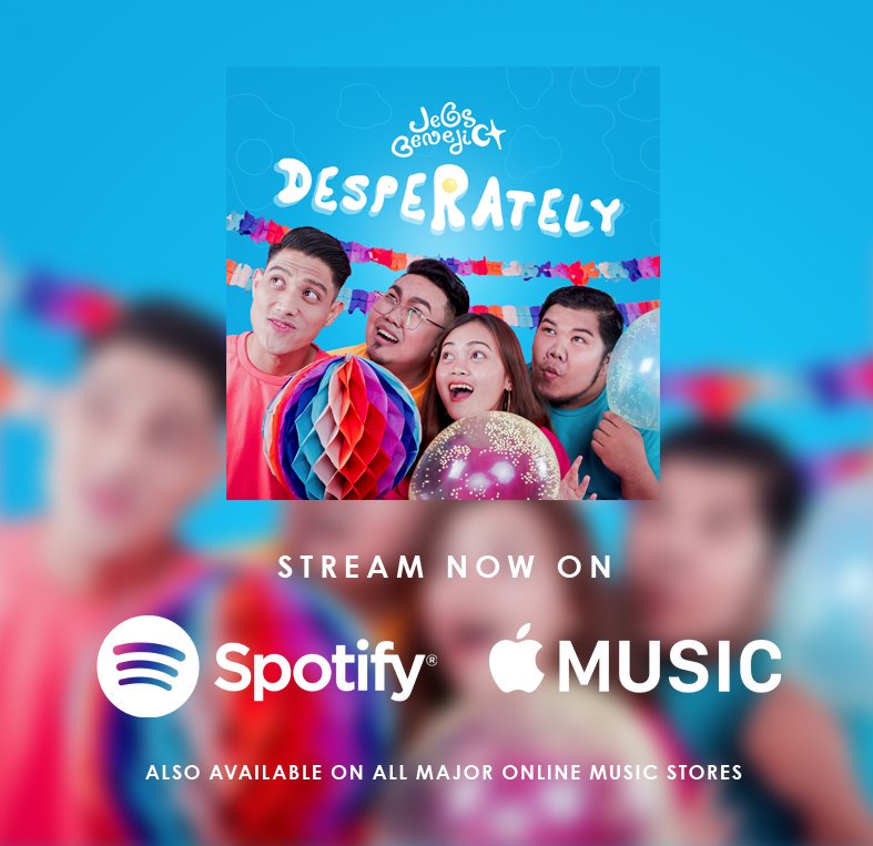 Our first single "DESPERATELY" is out now on Spotify and Apple Music!

Stream it here:
bit.ly/2KuSrhC

Thank you so much to everyone who helped us make this happen! We couldn't have done it without you.

We'll make this thread long and full of special mentions. TBC...