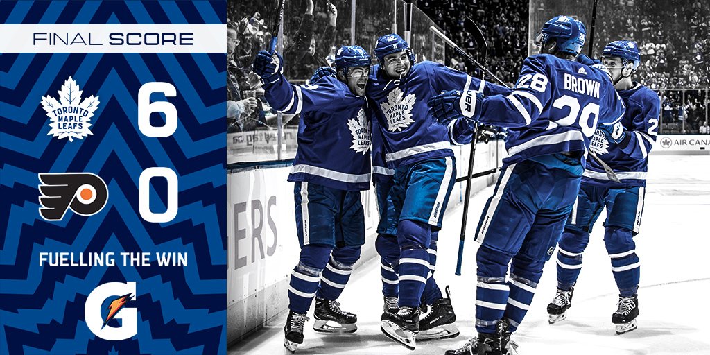 Toronto Maple Leafs on Twitter: "Leafs score six and soar past Flyers