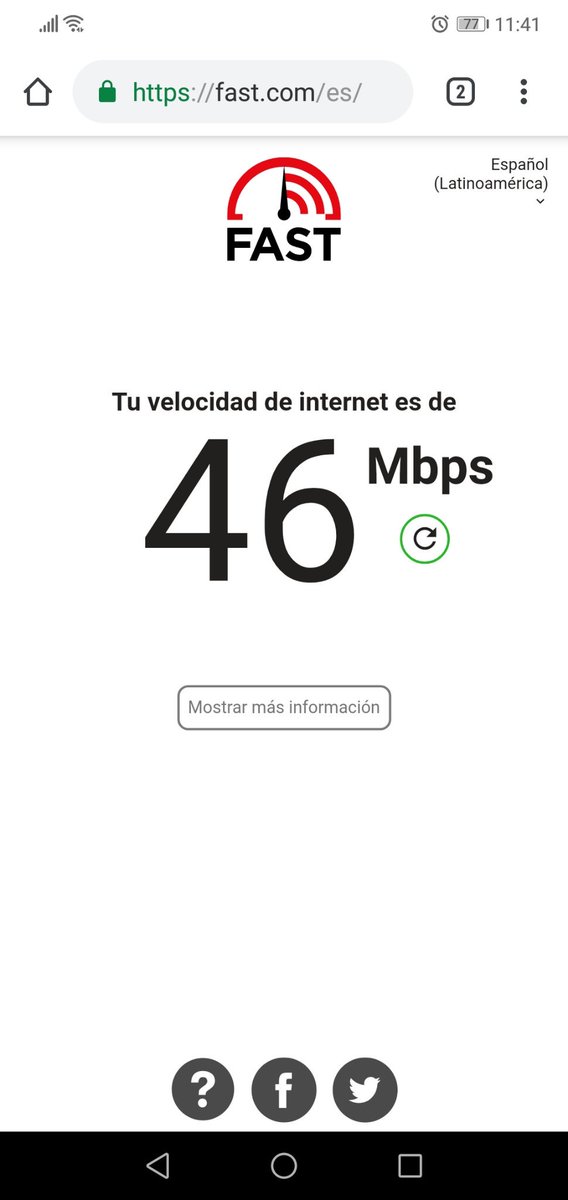 AraosAndres's tweet photo. #apostilla esta es mi velocidad de Internet en chile vamos a ver q tal me va! https://t.co/9mXxBiclDb