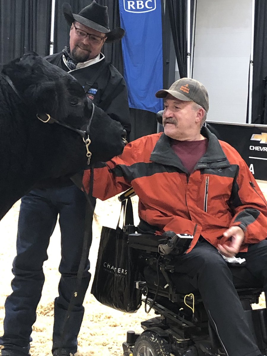 BruceHolmquist's tweet photo. Great moment @Agribition @RBC Beef Supreme congratulations to Miller-Wilson and Glen Gabel https://t.co/hoQTToddvc