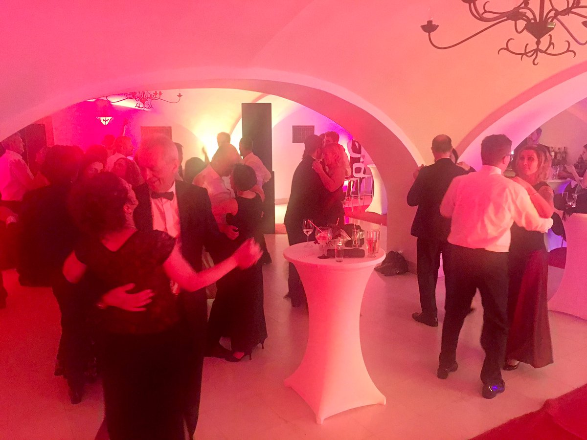JitkaTumova's tweet photo. Another annual @AmChamCZ #Thanksgivingball is over. Delicious dinner, amazing Tereza Maskova singing to the dance, DJ Schafff playing best hits to have a party downstairs in Rytirsky sál and Silent Auction, drinks &amp; coffee at the Small hall.
#thankyou #gratitude #community #Zofin https://t.co/KKAI3SseWf