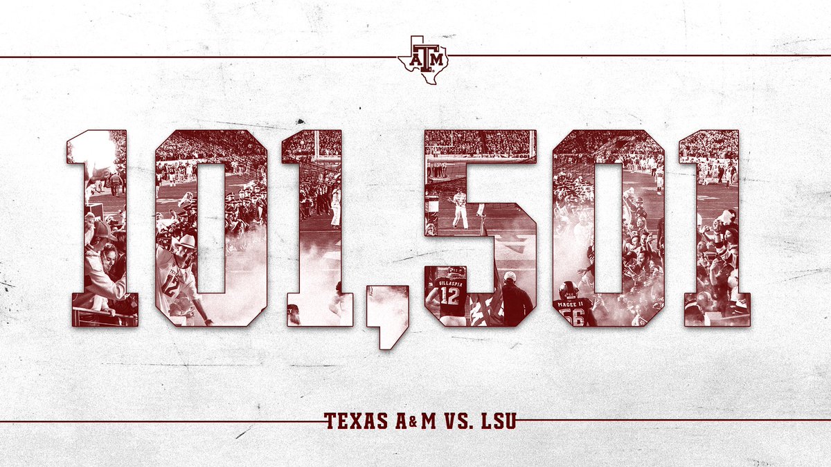 AggieFootball's tweet photo. Thank you #12thMan!

#GigEm #LSUvsTAMU https://t.co/KHZupw4a6K