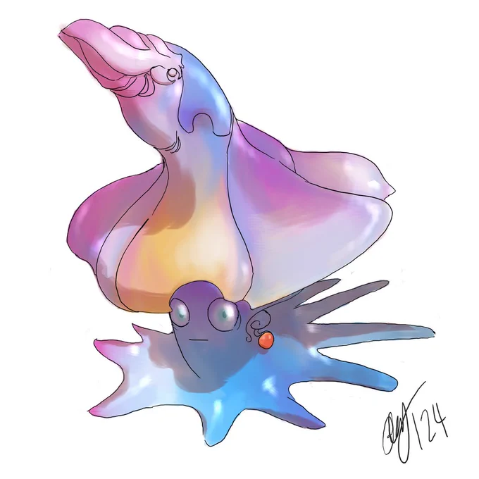 #私を布教して モンスターを描きます。デジタル始めました。 