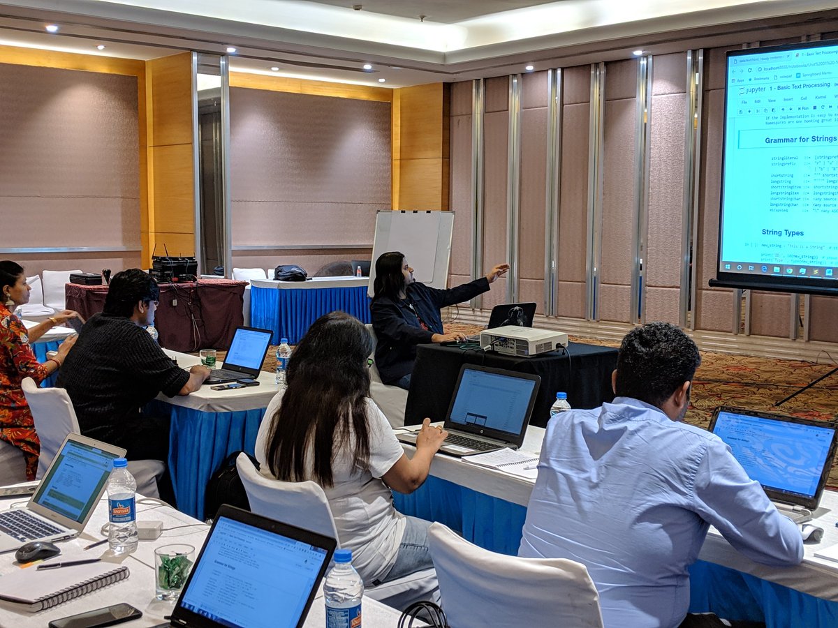 Rghv_Bali's tweet photo. Sunday's are good with NLP. We begin day 2 for NLP workshop #DHS2018 @AnalyticsVidhya #DataScience #MachineLearning https://t.co/LeOG7PPN0Y