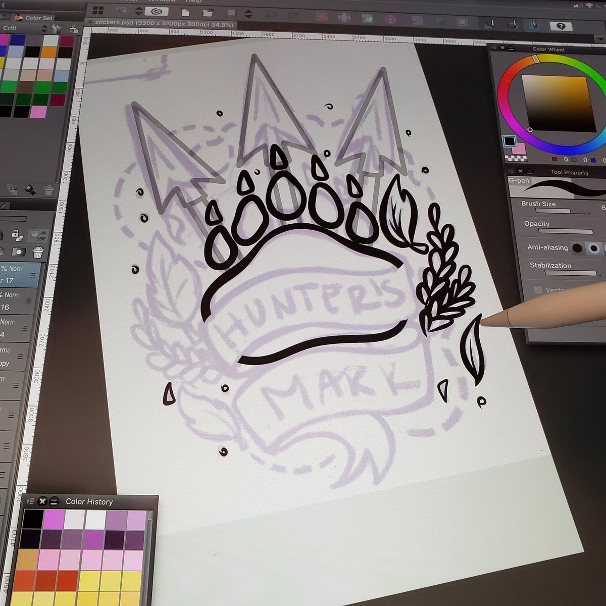 ChristaDoodles's tweet photo. Next D&amp;D sticker coming along nicely.
It's my first time playing a ranger in our home game and I feel Laura Bailey's pain, trying to remember to use hunters mark!
🏹
🏹
🏹
🏹
#dnd #huntersmark #criticalrole https://t.co/cuFiKB7VEJ