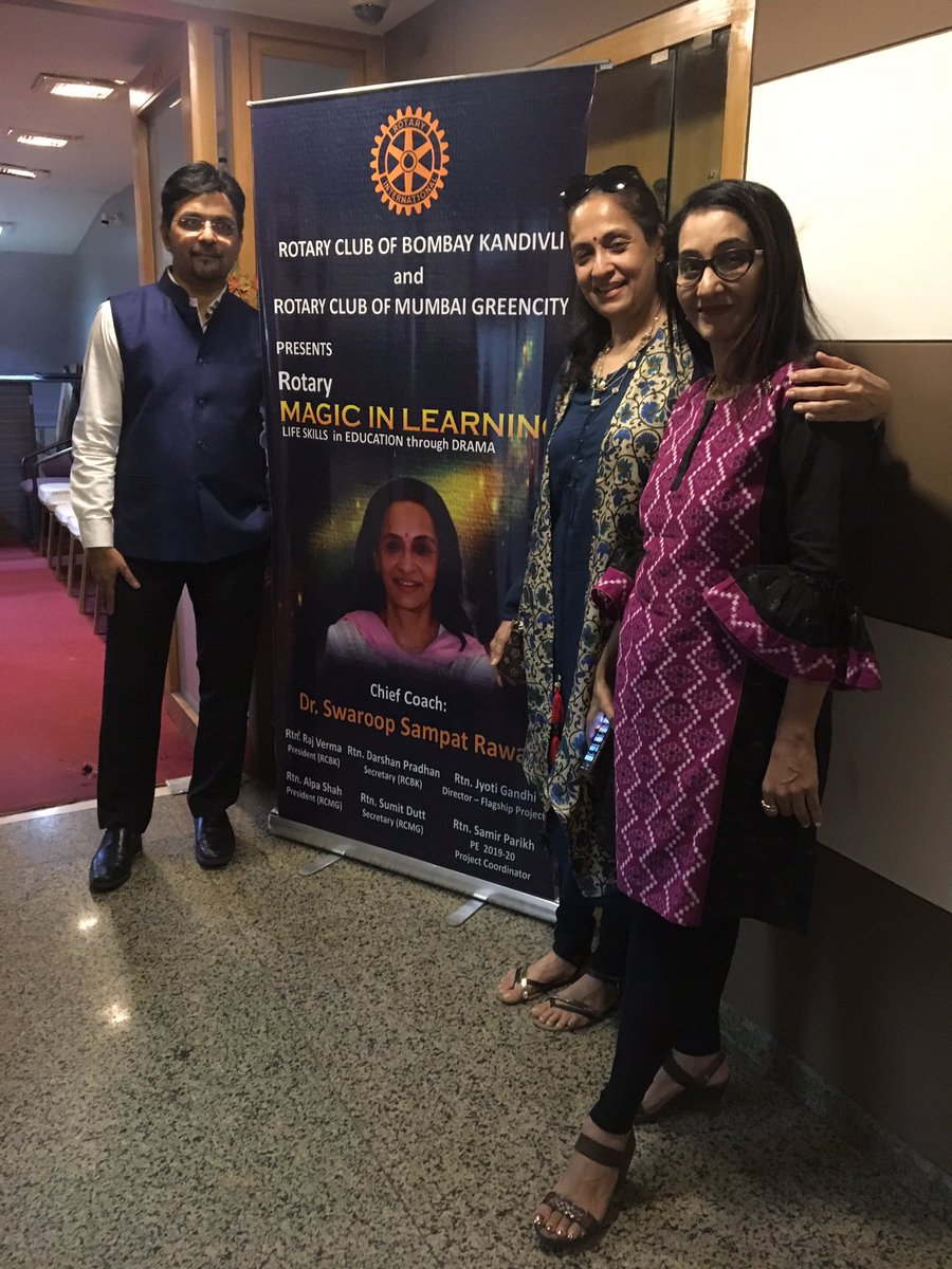 YoSwaroop's tweet photo. #LifeSkillEdu for #MunicipalTeachers with #RotaryClub BombayKandivali & MumbaiGreencity will take it to the #district3141 and beyond @AlpaShah5678 @IAMSAMIRPARIKH @swarup58 @HRDMinistry @Rotary https://t.co/M4esqhjuRW