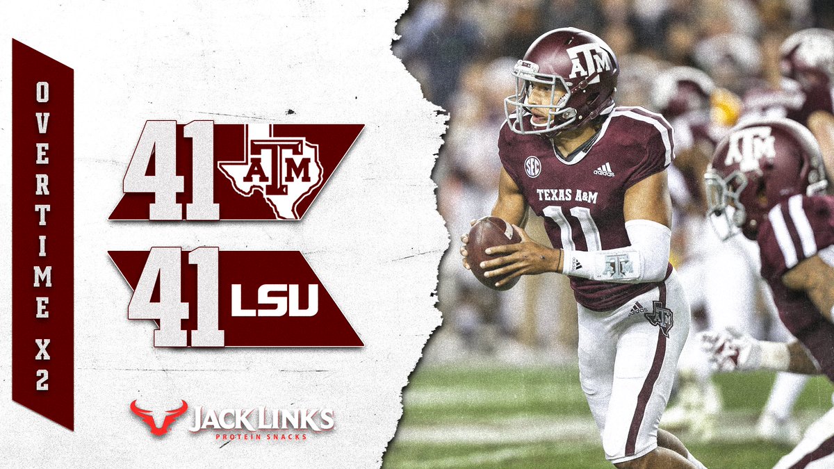 Headed to a 3rd OT 

#GigEm #LSUvsTAMU