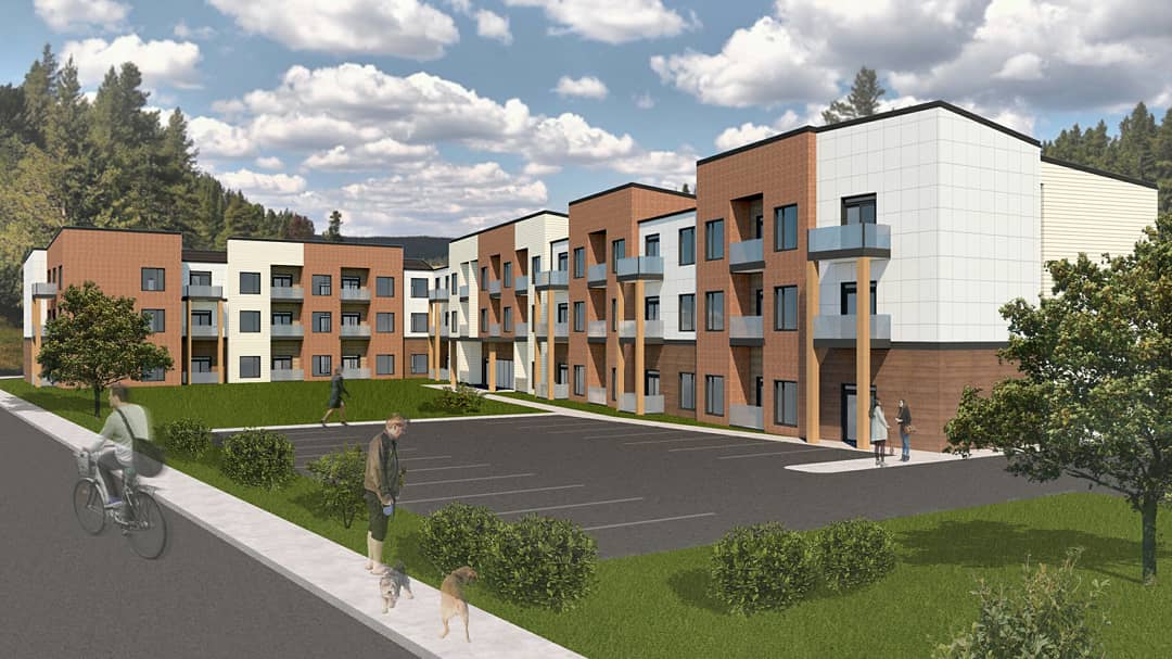FarMorArchitect's tweet photo. Our design for a three story affordable apartment building in British Columbia that's contains accessible units #affordablehousing @accessible https://t.co/ucAtap9XbL