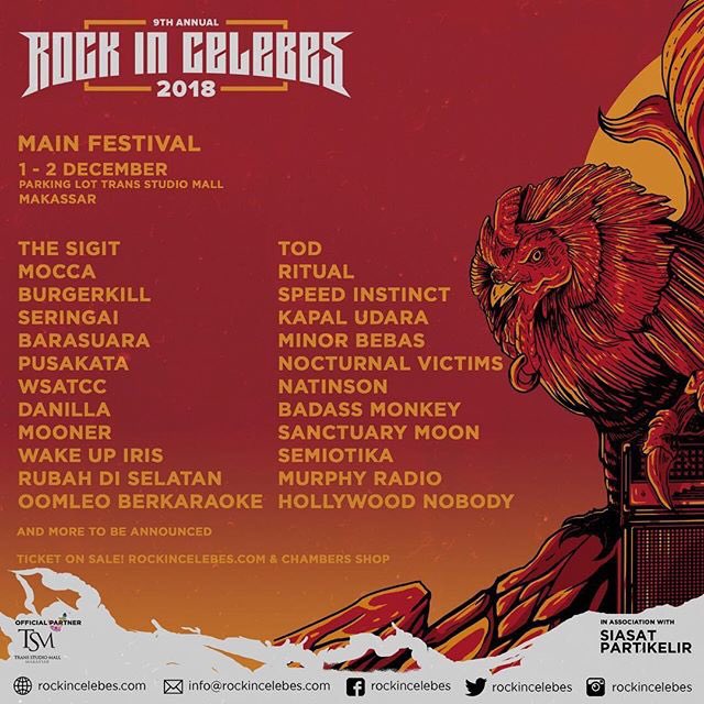 Happy sunday afternoon friends,sepekan lagi <a href="/moccaofficial/">MOCCA</a> akan hadir di <a href="/RockInCelebes/">ROCK IN CELEBES</a> ,tiket sudah masuk presale 2,sebelum kehabisan bisa di dpatkan di <a href="/chmbrs/">CHAMBERS</a> ,see ya 🤚🏻