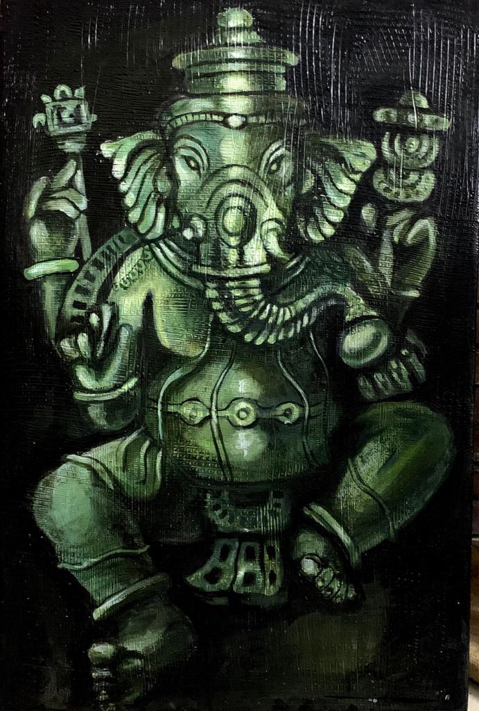 VKNarts's tweet photo. Hello friends, I have developed an art form on textured canvas, Wave and Rhythm. Currently displayed at Kala Spandan Nehru Centre https://t.co/z89M3JwpwJ