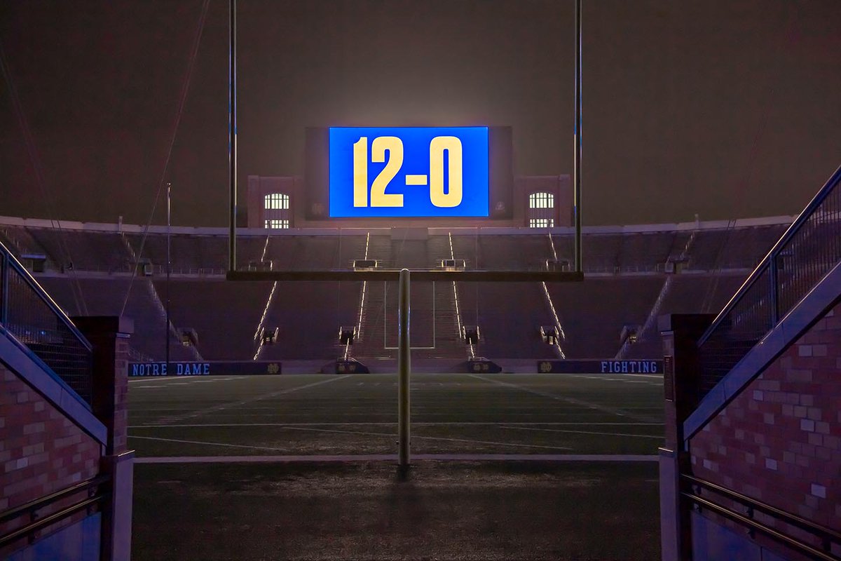 mattcashore's tweet image. Meanwhile at ND Stadium...
