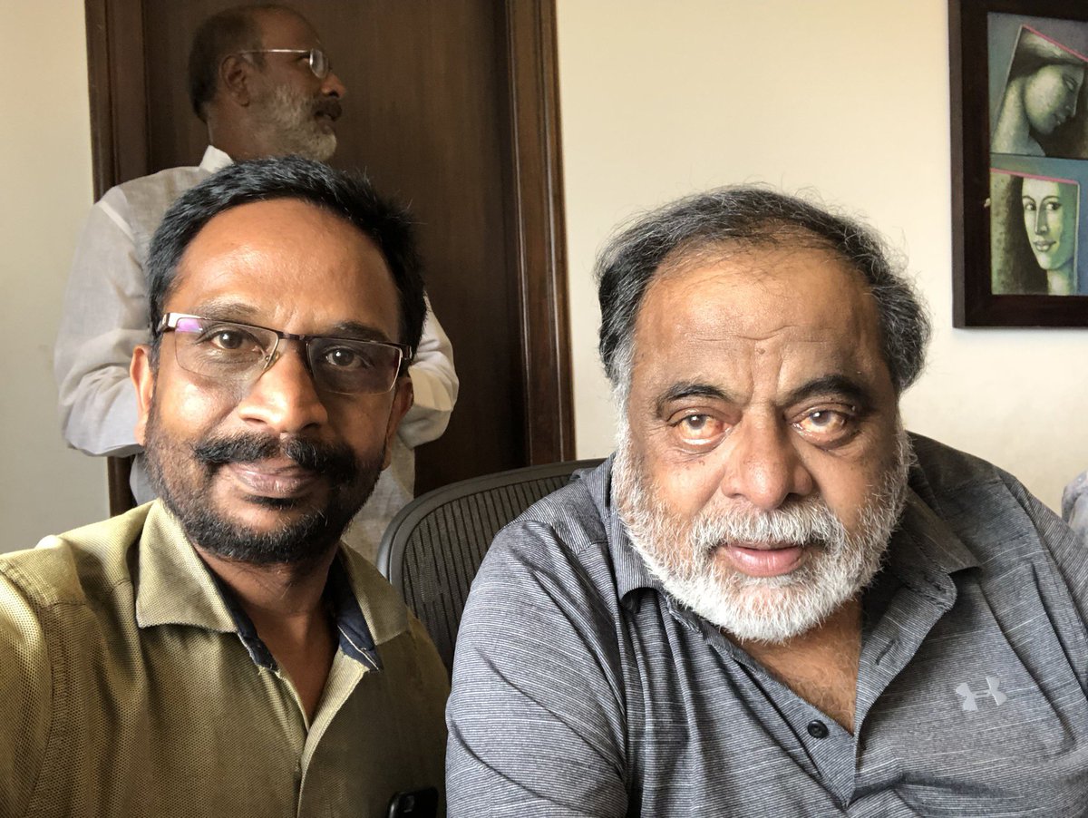chitraloka's tweet photo. After getting elected as #KFCC Treasurer had met #Ambareesh on 07/07/2018 #Chitraloka #KMVeeresh #RIPAmbi #AmbiMemories https://t.co/BqtY8TtgrS