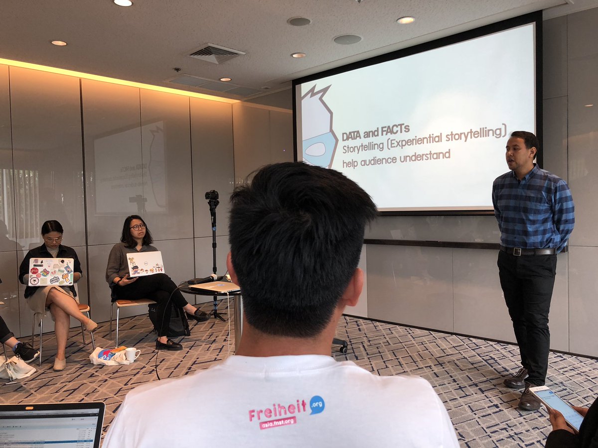 tulpin's tweet photo. Presenting SideKick's work at the Friedrich Naumann Foundation for Freedom (FNF) regional workshop. Stressing that empathy is the key to storytelling and strategic communications is integral to everything you do and not just an after thought.  photo credit @FNFSEEAsia https://t.co/nX8oZcQAuX