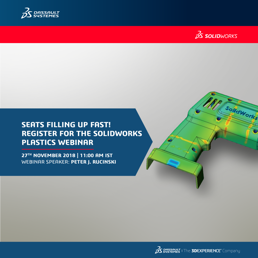 SOLIDWORKSIndia's tweet photo. Don’t miss this opportunity to learn the best practices in #SOLIDWORKS Plastics. Register now for free at https://t.co/3Sh84QISGM #SWX19LAUNCH #Webinar https://t.co/7M2I6nFOF7