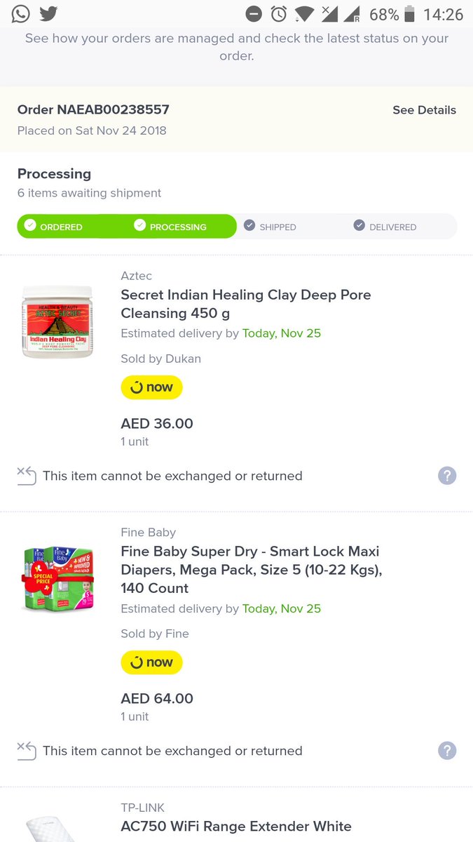 FunDaMentalGuru's tweet photo. @noon I was promised my order will be delivered today but your call center team just told me that won't happen due to delays. Why make false promises? My first experience with you guys and not a good one. In future will stick your competition who deliver their promises on time. https://t.co/decsBc2M2t