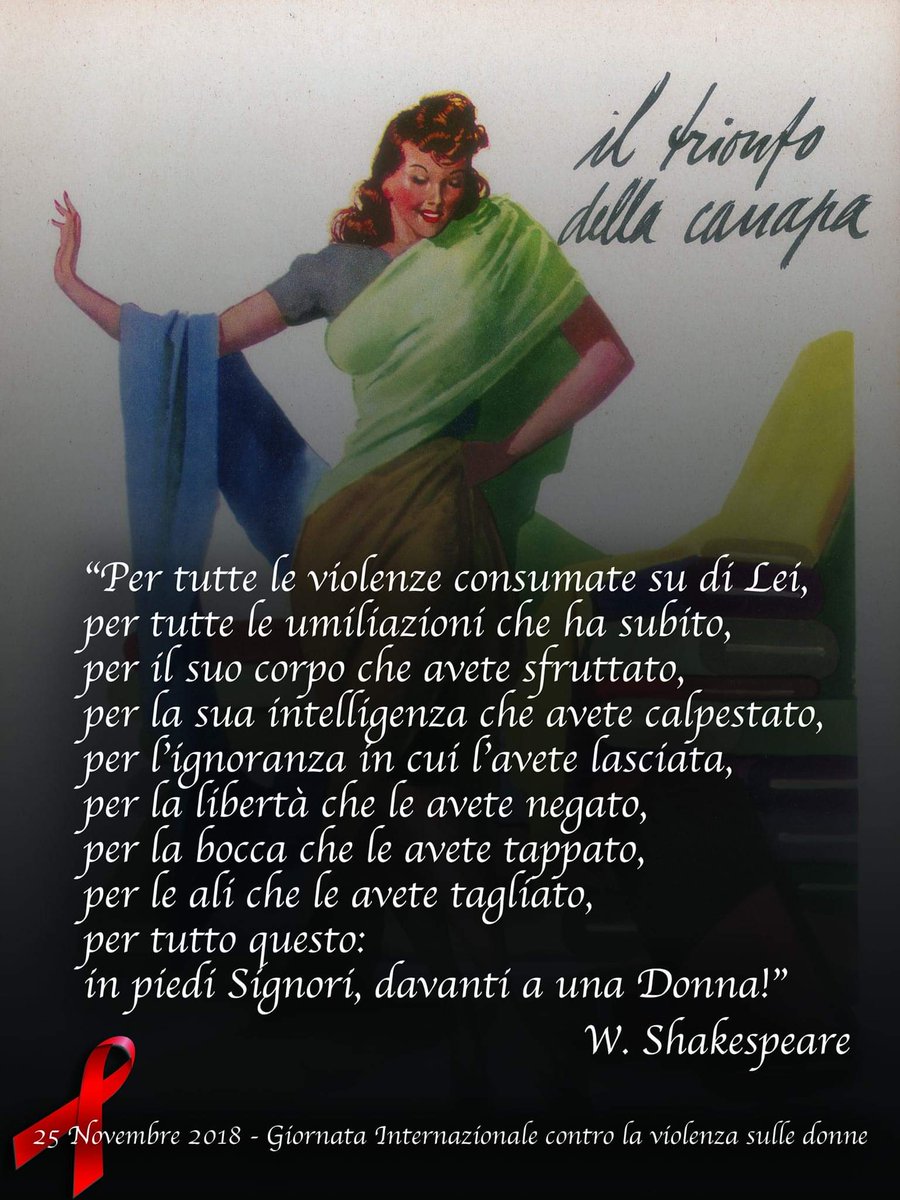 Oggi 25 Novembre ricorre la #giornatainternazionalecontrolaviolenzasulledonne
Anche noi esprimiamo il nostro sostegno a tutti coloro che si battono, oggi e tutti i giorni, per i diritti delle donne.

Lo staff -tutto al femminile- del Museo della Canapa