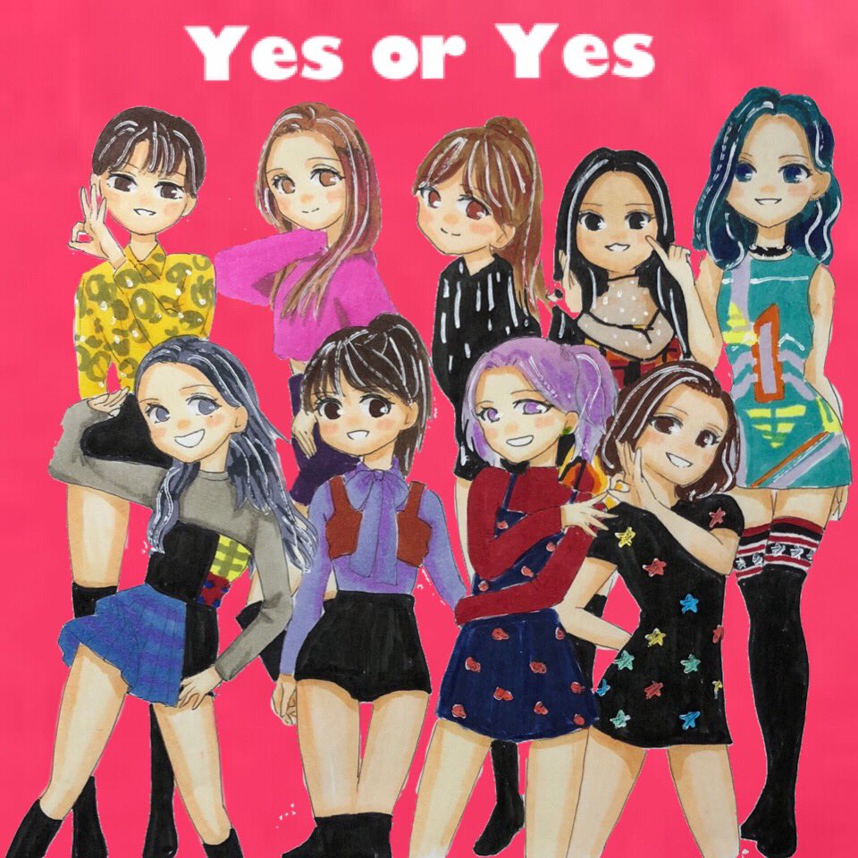 Twiceイラスト Di Twitter イラスト Illustration Drawing Art Painting Twice Twiceイラスト Kpop Once ジョンヨン Jeongyeon サナ Sana ミナ Mina ジヒョ Jihyo ナヨン Nayeon ツウィ Tzuyu 周子瑜 モモ Momo チェヨン Chaeyoung