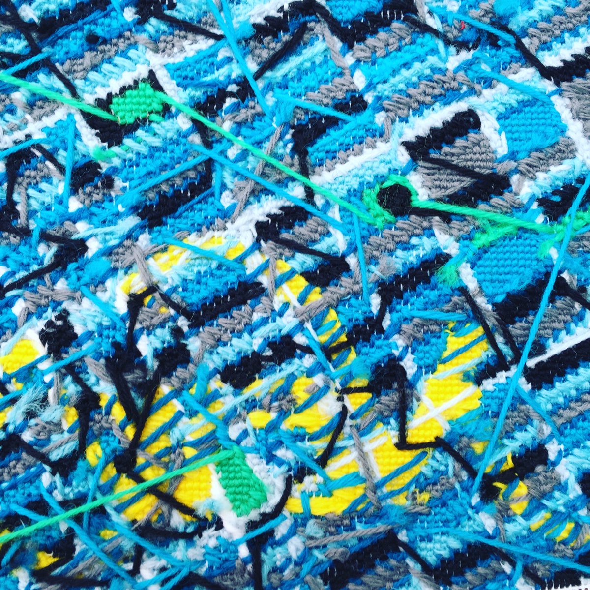 How messy are your backs??? Unlike most stitchers I love a messy back. Makes it stronger &amp; more tactile.

#newyork #makersgonnamake #makers #stitchersofinstagram #stitchery #stitchersofinstagram #stitchlover #stitchbystitch #damngoodstitch