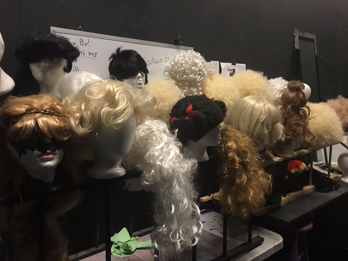 TKS1949's tweet photo. A Dickensy Seuss show is quite the gig...as you can see it requires many a wig!
A #Seussified #Christmas Carol runs through Dec 2.
Get your tickets at the Rotary Centre for the Arts box office! #kelowna  
https://t.co/7sqwV9tdCG https://t.co/C8Pqi1ShOc