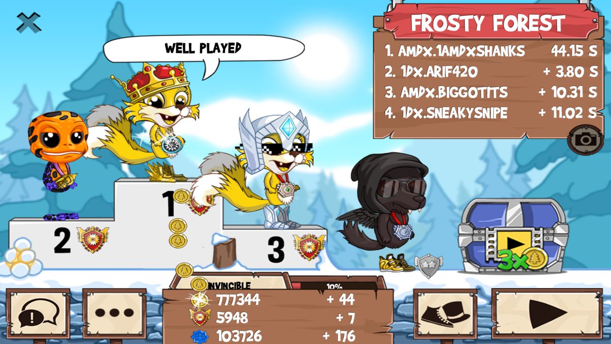 AMDxSHANKS's tweet photo. I just beat a golden fox! #funrun2 https://t.co/ky9Ia14mXC https://t.co/tKet0TEXny