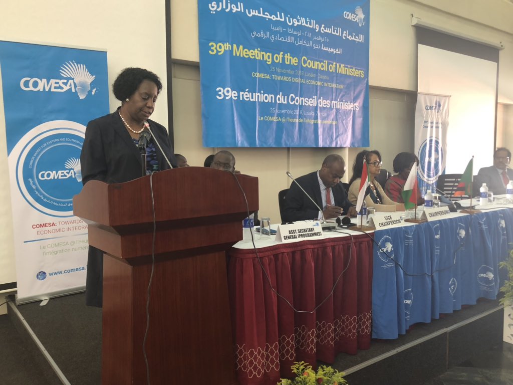 dillonkams's tweet photo. The 39th  meeting of the #Comesa Council of Ministers is currently underway in Zambia. The meeting is being held under the theme:  Towards #DigitalEconomic Integration Sights from the proceedings @ITCnews @usembassyzambia @ReutersAfrica https://t.co/ZTaxsAGqcA