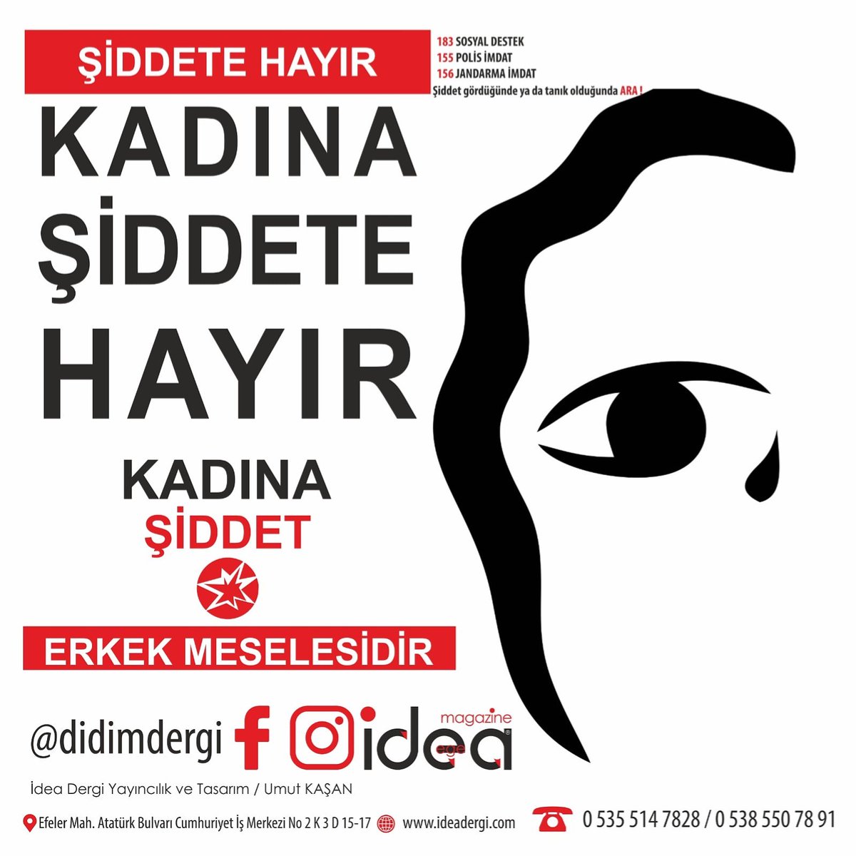 dualiteli's tweet photo. #KadınaŞiddeteHayır şiddetin her türlüsüne hayır!Şiddet gördüğünde ya da tanık olduğunda ara ! Aile içindeki hiçbir meselenin gürültüsü olmaz.Aramadığın ve müdahale etmediğin her durumun aslında destekçisi ve bir parçasısı olduğunu unutma.183 SosyalDestek 155Polis 156Jandarma https://t.co/qLiLDFDIpj