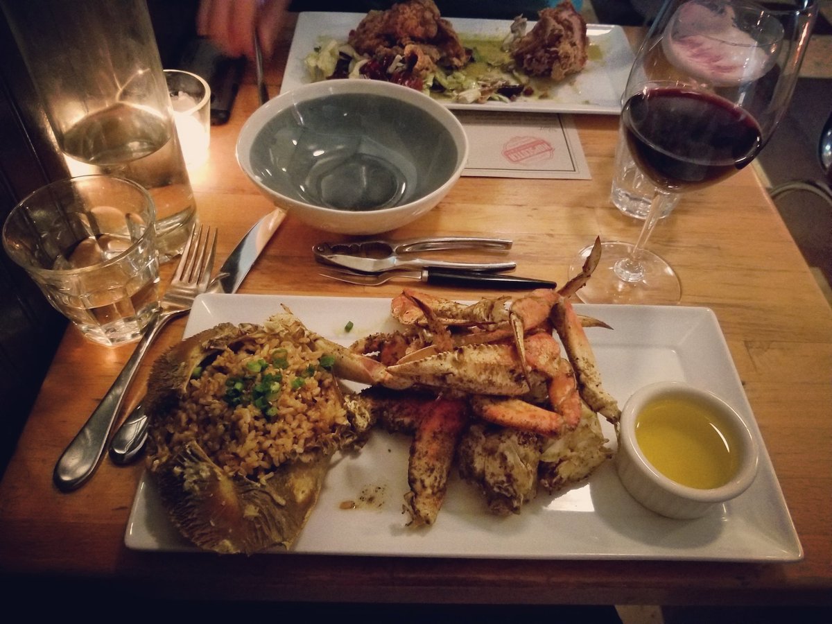 I'm excited for the first time in the 6 years I've lived in California to not be too broke to be enjoying #crab season. It's no #oldbay but <a href="/scotch1rock/">Hopscotch Oakland</a>'s seasoning was soooo good. Came home to my neighbor leaving me some canned fruit butters. Feeling a little less homesick atm.