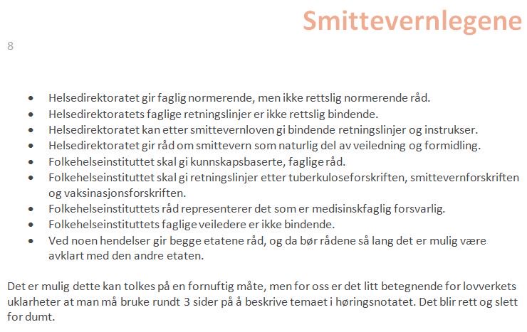 Smittevernlegen's tweet photo. Stopp den forvirrende og overlappende arbeidsdelingen i det statlige smittevernet, ber vi om i vår høringsuttalelse om smittevernloven https://t.co/hQ4mHTSlAt https://t.co/mkHqyvo1Fa