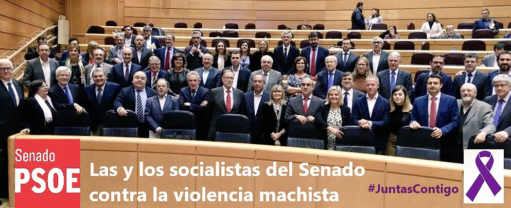 Las y los socialistas del #Senado contra la #ViolenciaMachista #25N #JuntasContigo