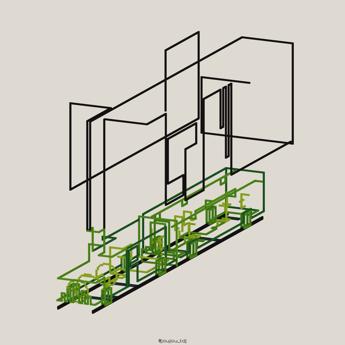 joujou_tdj's tweet photo. Train
For @MagicaVoxel_FR’s collaboration project, still 5 days until the end !
https://t.co/hvNI1KrlkD

#train #abstract 
#magicavoxel #voxelart #voxel #digitalart #artwork #creative
#contest https://t.co/L9kN8uouWm