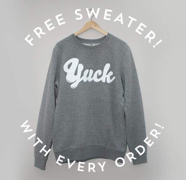 weareyuck's tweet photo. LAST DAY OF SALE!! Every order placed today gets a free sweater! You don’t see the sweater at the checkout, we just add it to your parcel 🤙🏻 No minimum spend guys!!! Head over to https://t.co/Mby7Tdyqbv to get yours!! https://t.co/RoH0atiA8P