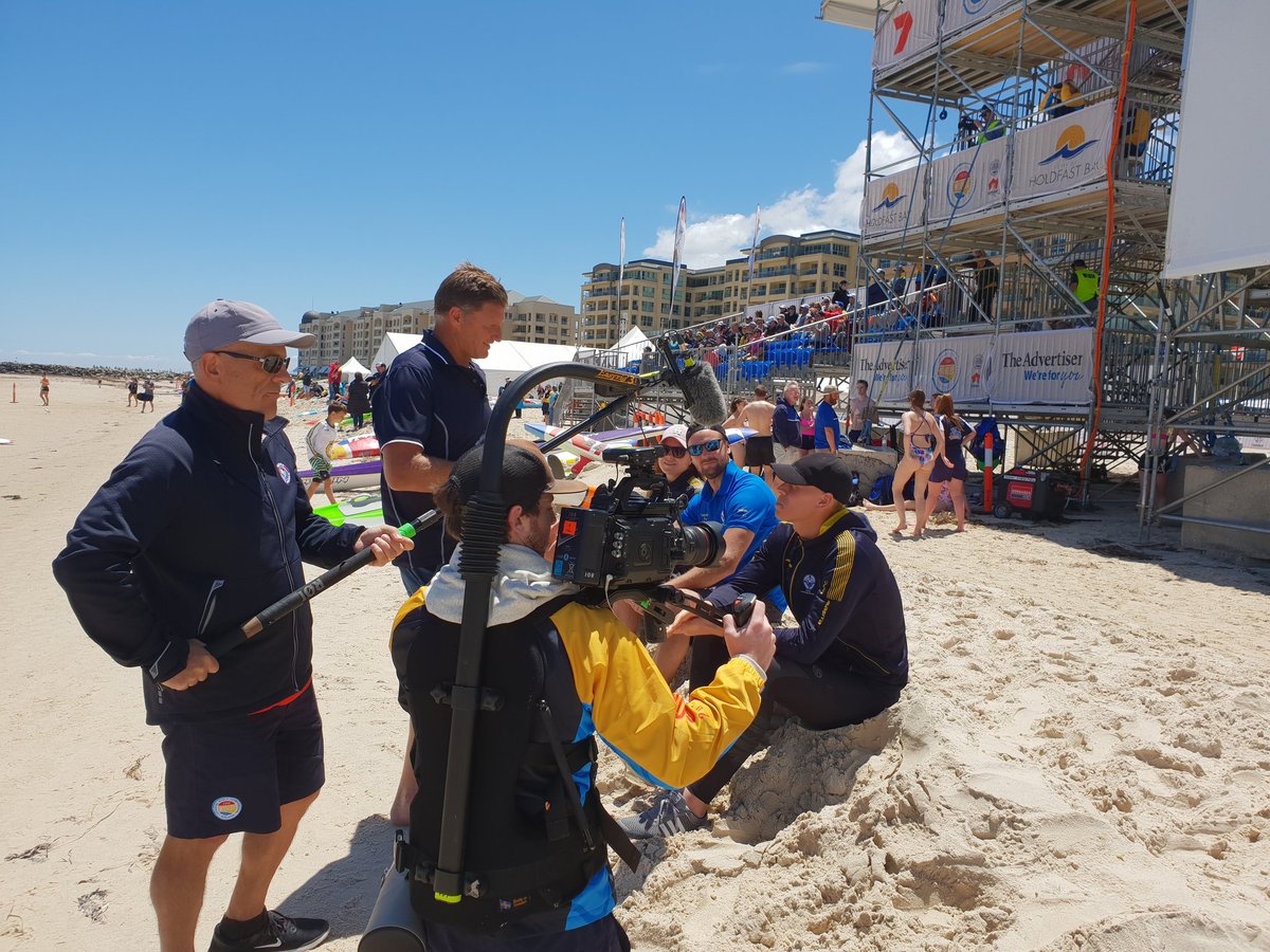 JennyGMann's tweet photo. Glenelg beach was my office this weekend. Observing the adapted #Oceanman & #Oceanwoman competition format @LWCadelaide2018 @SLSA_President @hendytrev #futureroadmap https://t.co/qrN3oxqcyL