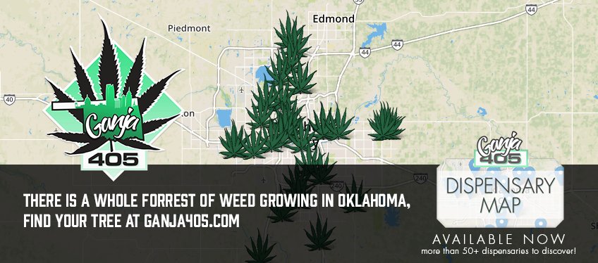 The amount of dispensary's in Oklahoma is expanding at a rapid pace! Ganja405.com has a daily updated map to help you keep track! Over 50+ dispensaries are currently available, discover the one for you right now! #Marijuana #OklahomaCannabis #Dispensaries #405Weed