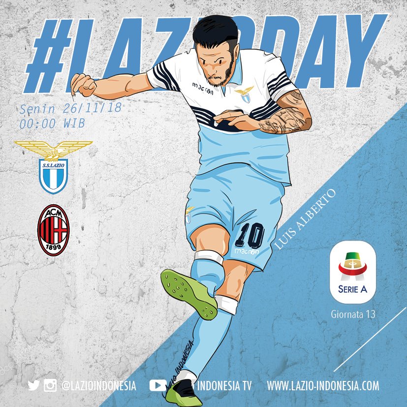 SERIE A IS BACK
#LAZIODAY #GRANDEPARTITA
Malam ini. 26 november 2018
Senin, Jam 00:00 WIB
LAZIO Vs Milan
-
cek Info Nonbar Lazio Indonesia [Official Group}
-
Illustrasi @sintongpakpahan
#LAZIOINDONESIA #LazioMilan